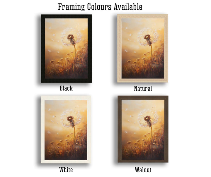 Dandelion Seeds Floating Art Print Cottagecore Decor Whimsical Nature Wall Art Vintage Botanical Poster for Rustic Home and Nature Inspired