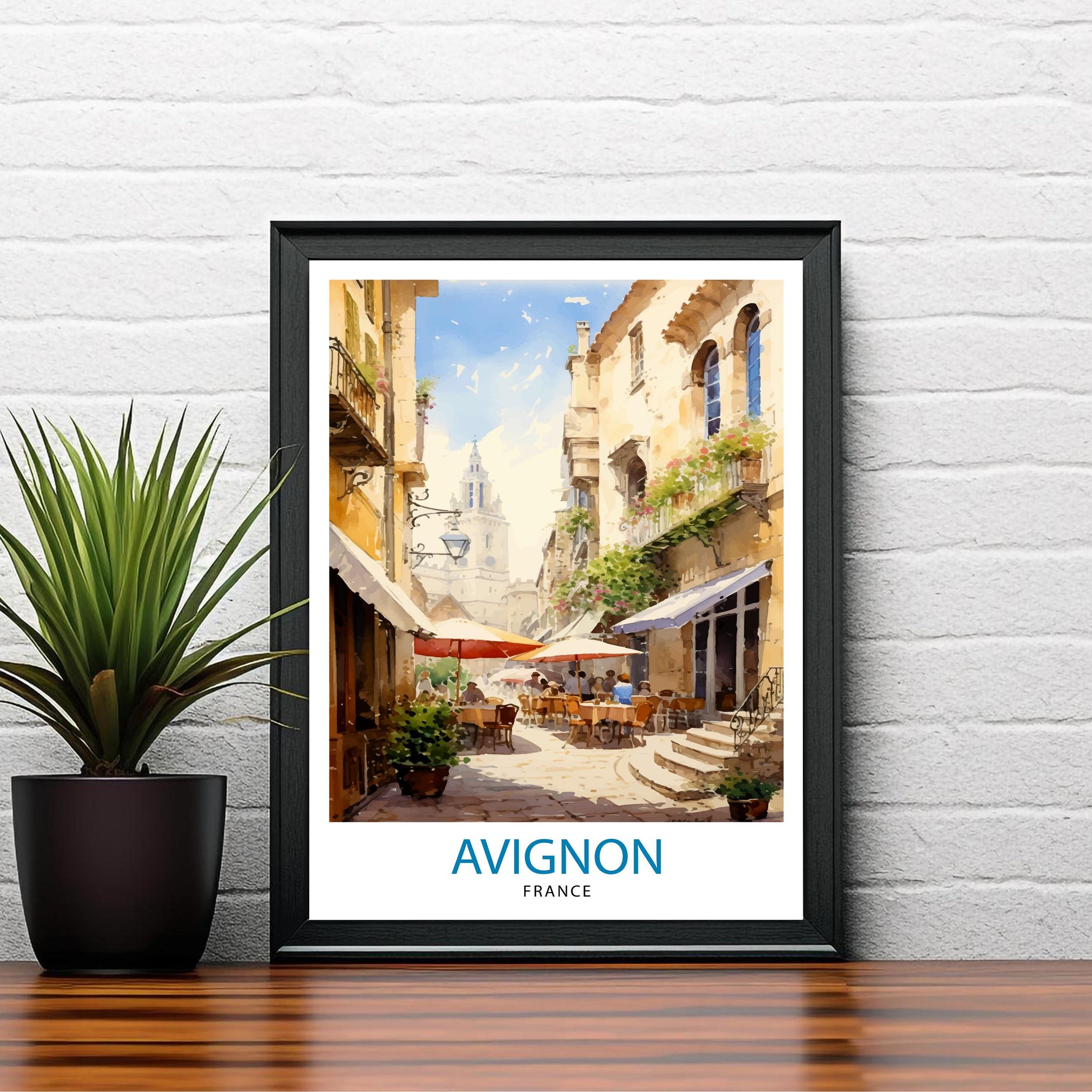 Avignon France Travel Print , Avignon Wall Decor, Avignon Home Living Decor, Avignon France Illustration, Travel Poster Gift for Avignon