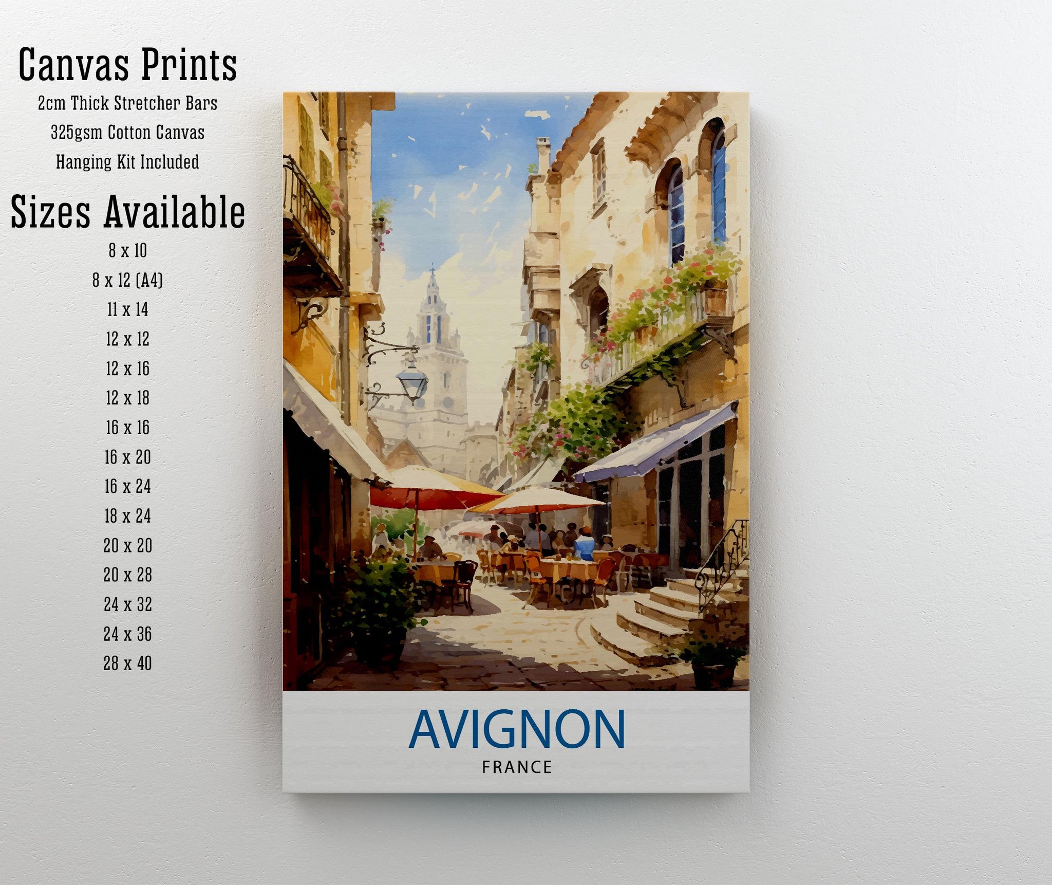 Avignon France Travel Print , Avignon Wall Decor, Avignon Home Living Decor, Avignon France Illustration, Travel Poster Gift for Avignon