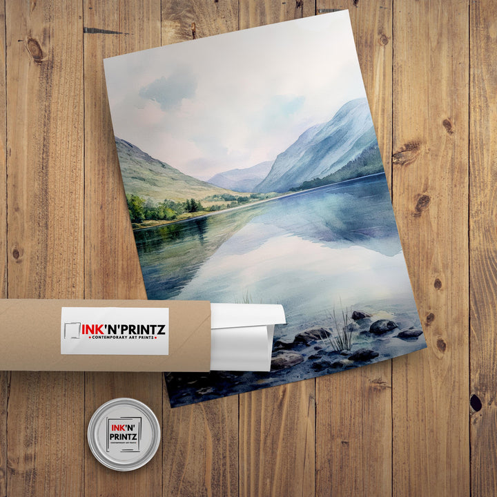 Ennerdale Watercolor Painting Lake District Art Ennerdale Print Scenic Lake District Decor Ennerdale Watercolor Art