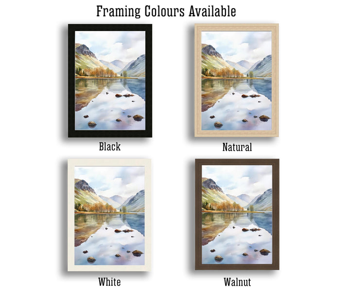 Buttermere Watercolor Painting Lake District Art Buttermere Print Scenic UK Watercolor Nature Decor