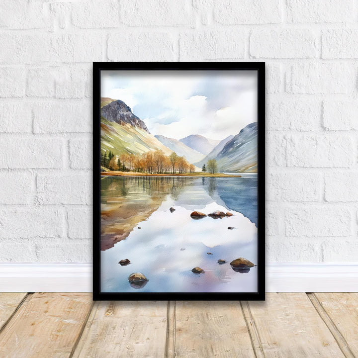 Buttermere Watercolor Painting Lake District Art Buttermere Print Scenic UK Watercolor Nature Decor