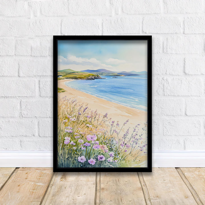 Caernarfon Beach Watercolor Painting Wales Coastal Art Caernarfon Print Scenic Beach Watercolor Decor