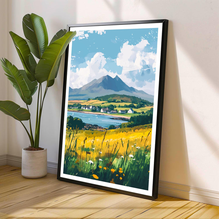 Isle of Arran Travel Poster Scotland Island Art Arran Print Scenic Scottish Isle Poster Isle of Arran Decor