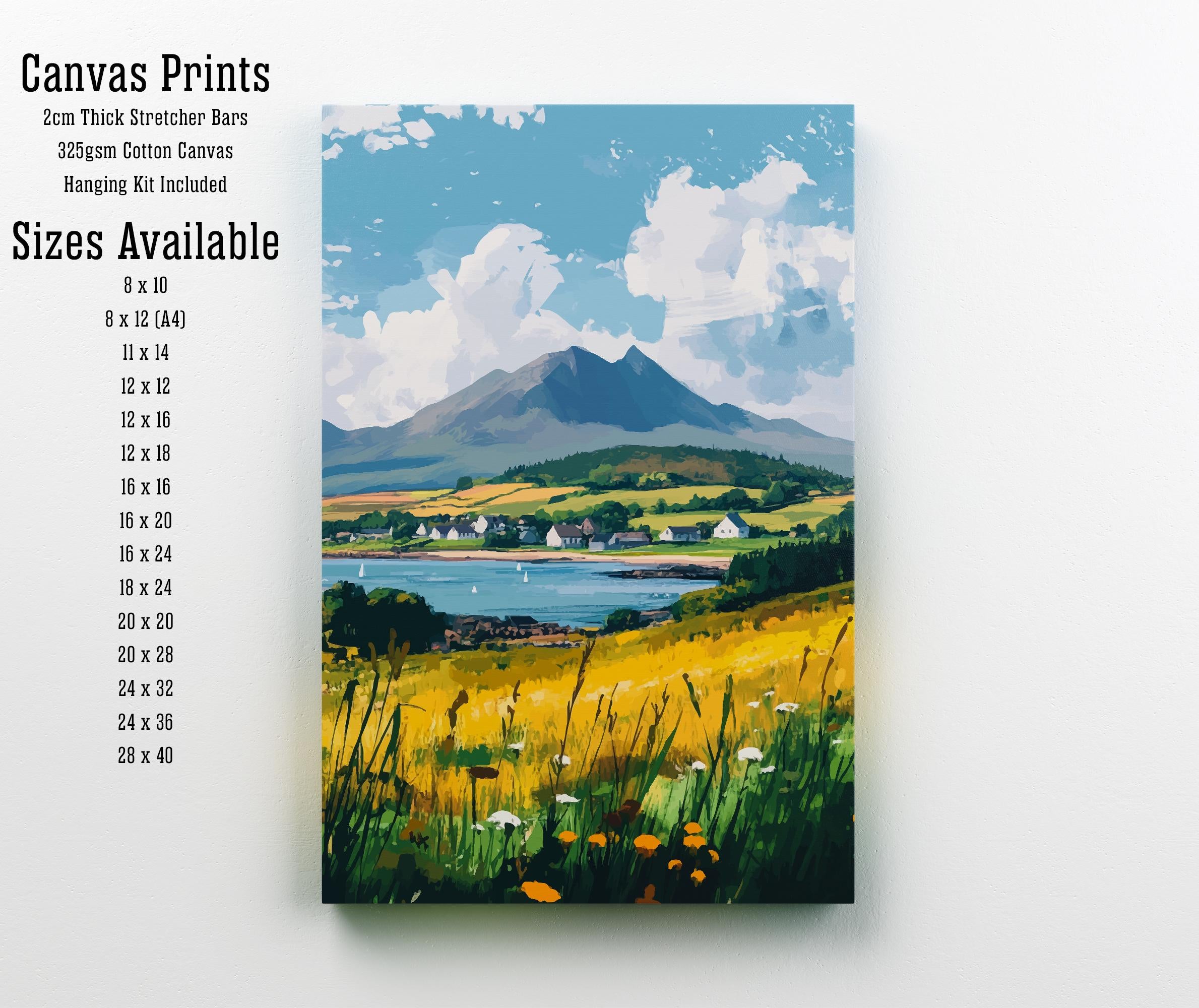 Isle of Arran Travel Poster Scotland Island Art Arran Print Scenic Scottish Isle Poster Isle of Arran Decor