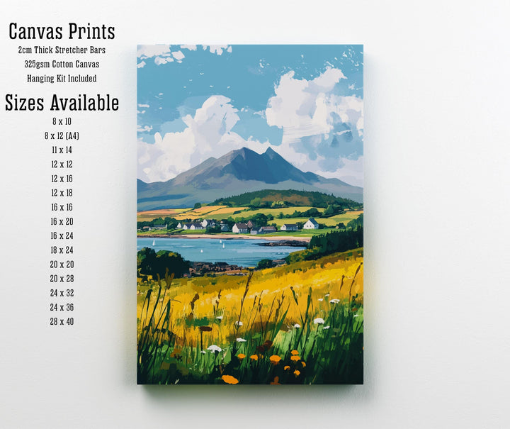 Isle of Arran Travel Poster Scotland Island Art Arran Print Scenic Scottish Isle Poster Isle of Arran Decor