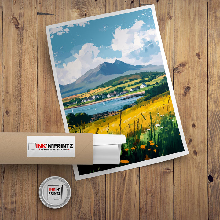 Isle of Arran Travel Poster Scotland Island Art Arran Print Scenic Scottish Isle Poster Isle of Arran Decor