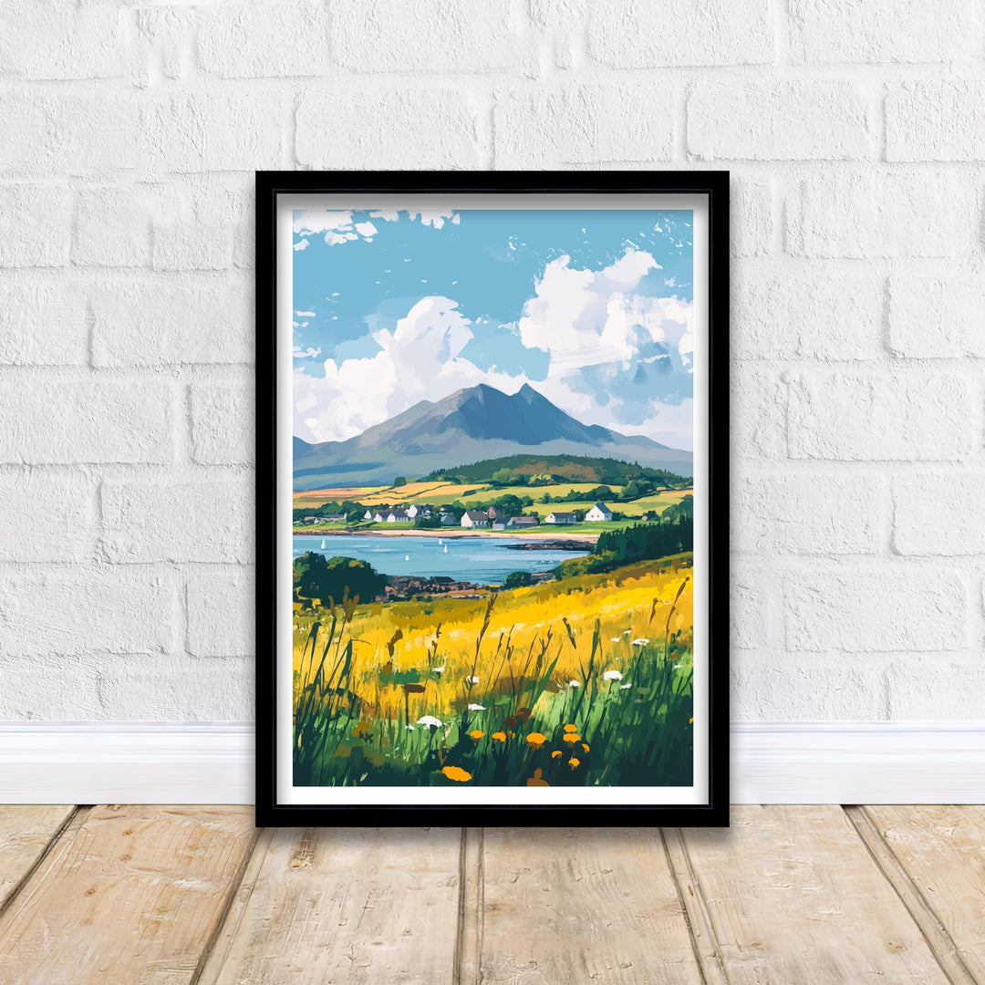Isle of Arran Travel Poster Scotland Island Art Arran Print Scenic Scottish Isle Poster Isle of Arran Decor