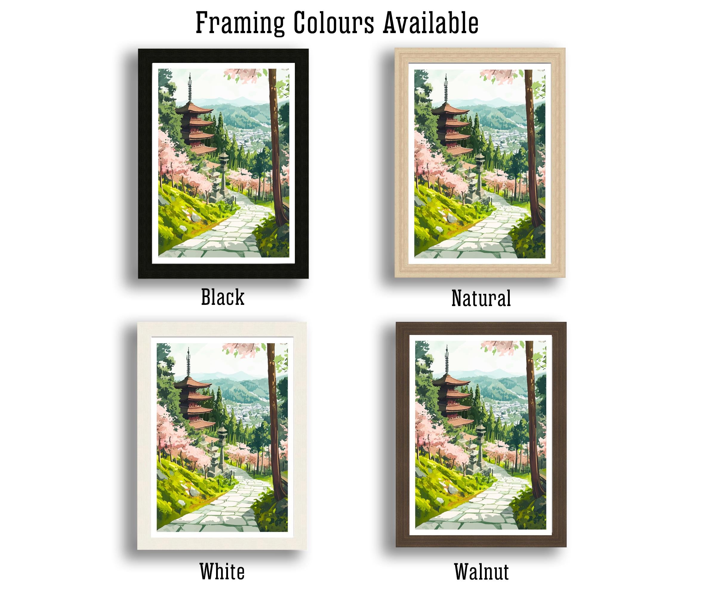 Kyoto Travel Poster Japan City Art Kyoto Print Scenic Japanese Landscape Poster Kyoto Decor