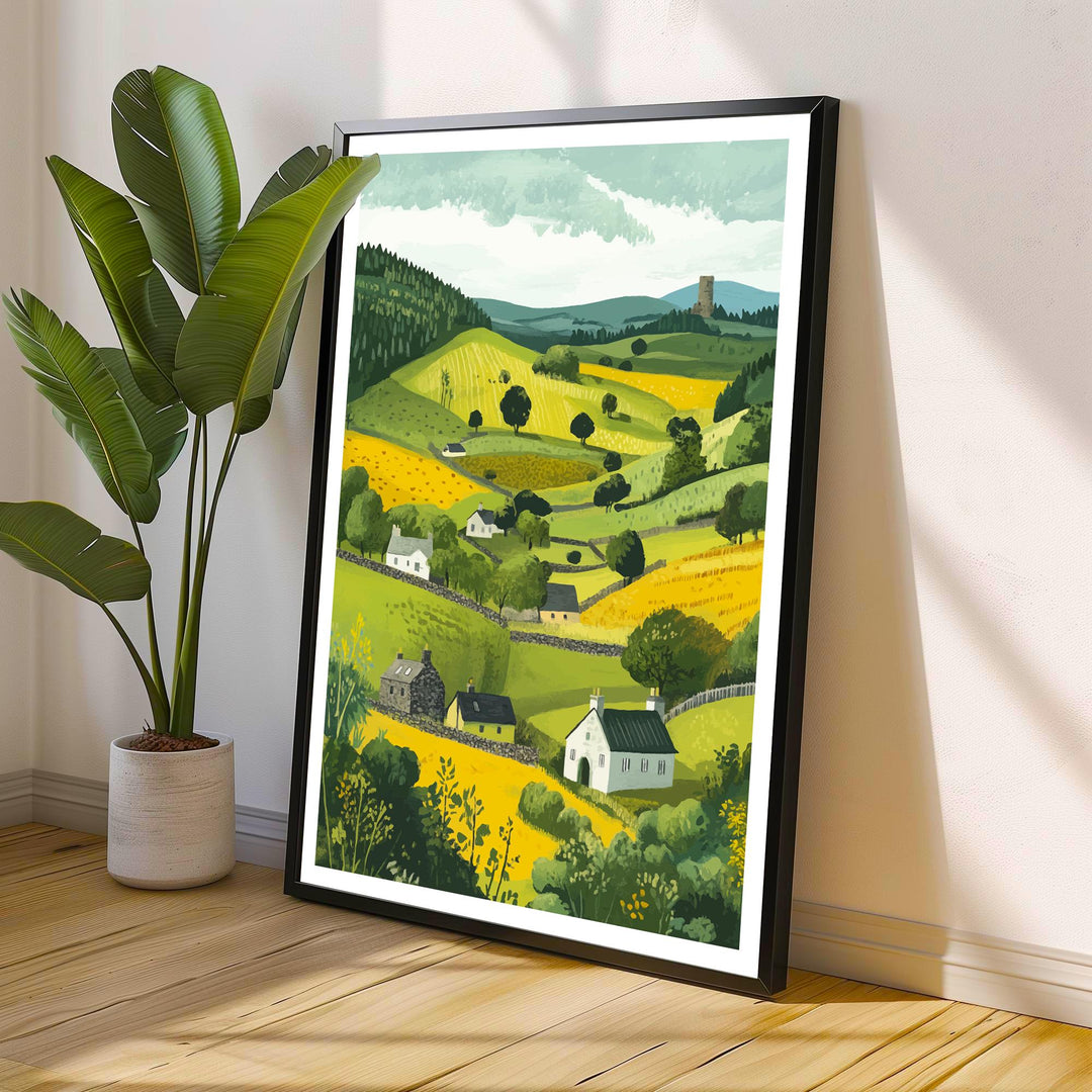 Scottish Highlands Travel Poster Scotland Landscape Art Scottish Highlands Print Scenic Scottish Nature Poster