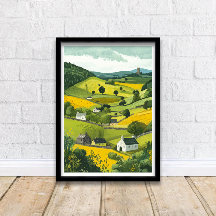 Scottish Highlands Travel Poster Scotland Landscape Art Scottish Highlands Print Scenic Scottish Nature Poster