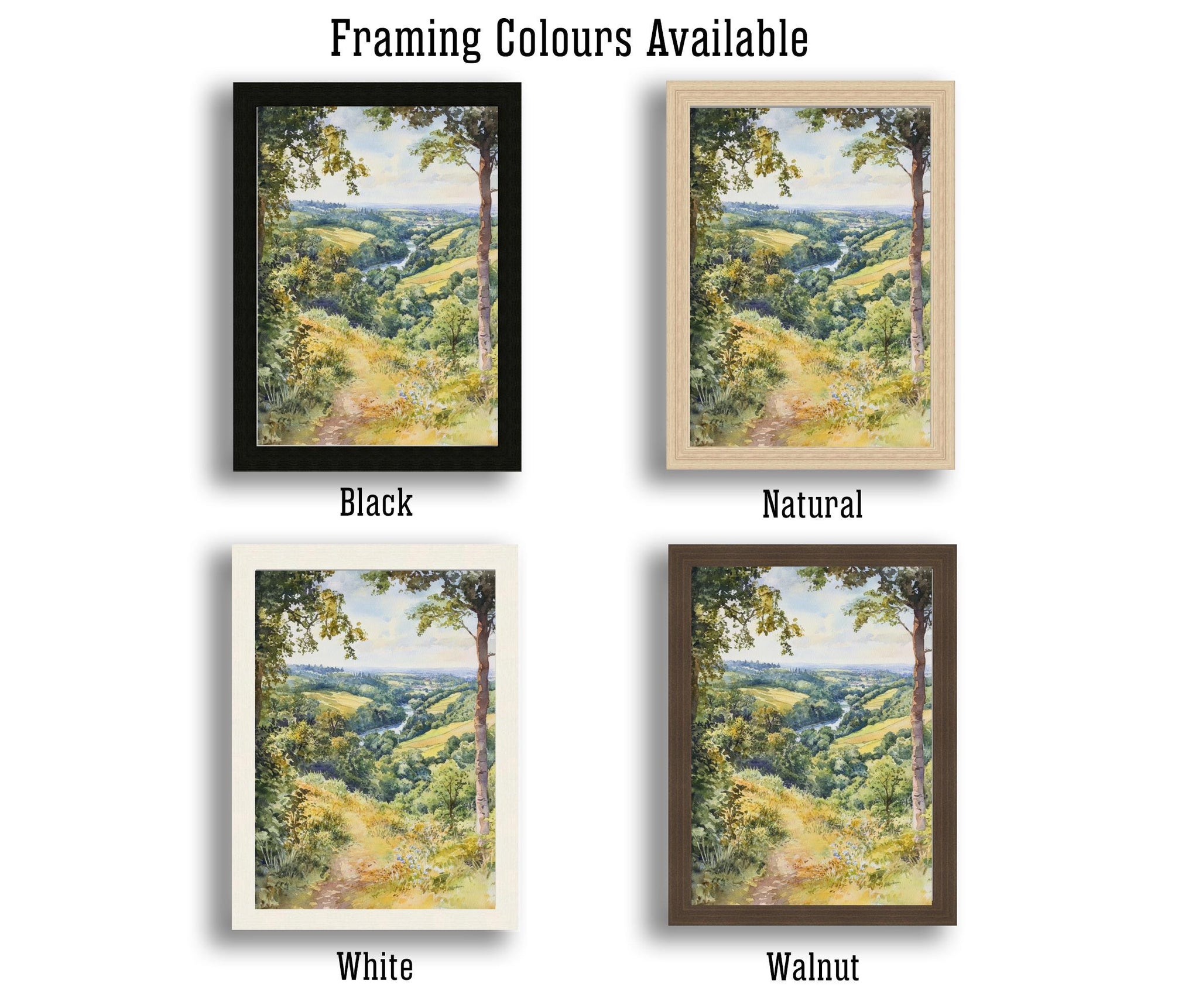 Forest of Dean Watercolor Painting UK Woodland Art Forest of Dean Print Scenic Nature Watercolor Decor