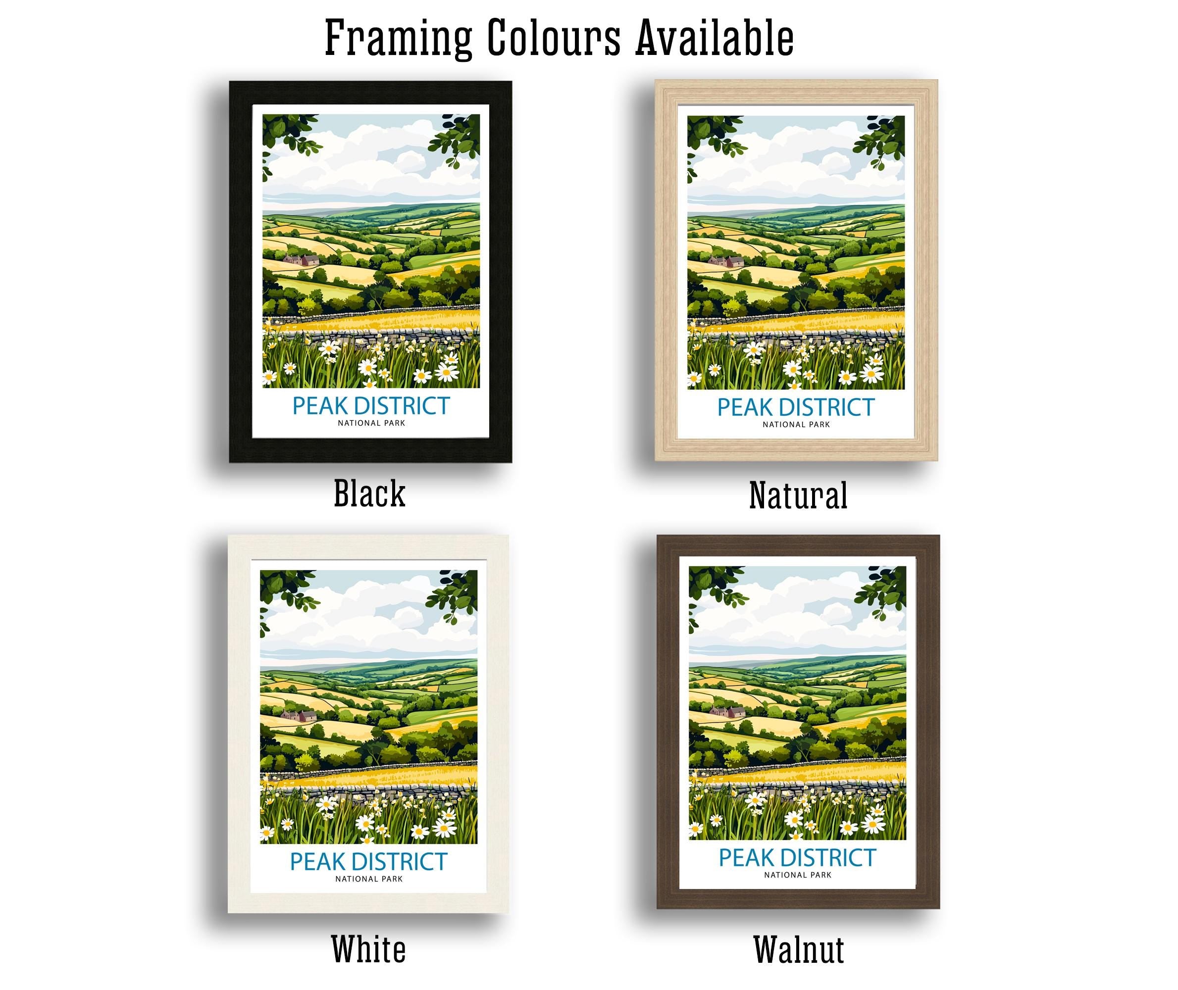 Peak District Travel Print | Peak District Art | Peak District Print | Landscape | Travel Poster | Peak District Poster