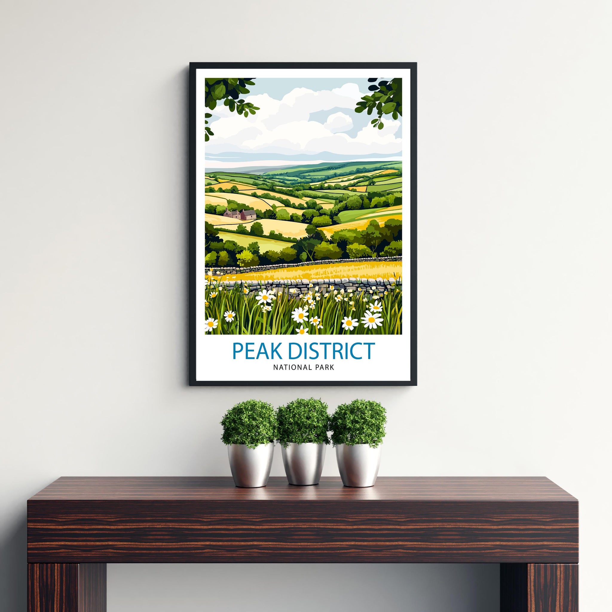 Peak District Travel Print | Peak District Art | Peak District Print | Landscape | Travel Poster | Peak District Poster