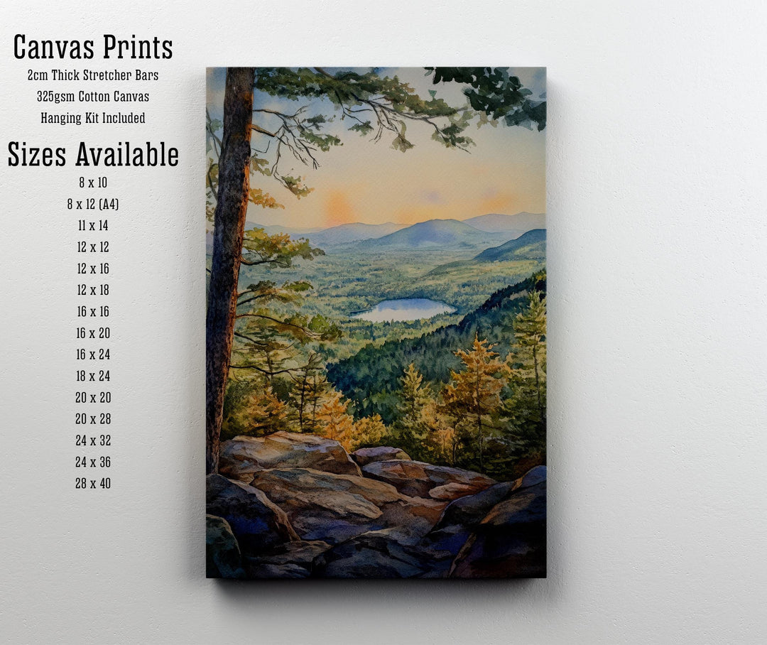 Catskill Mountains Watercolor Painting New York Landscape Art Catskill Print Scenic Mountain Decor