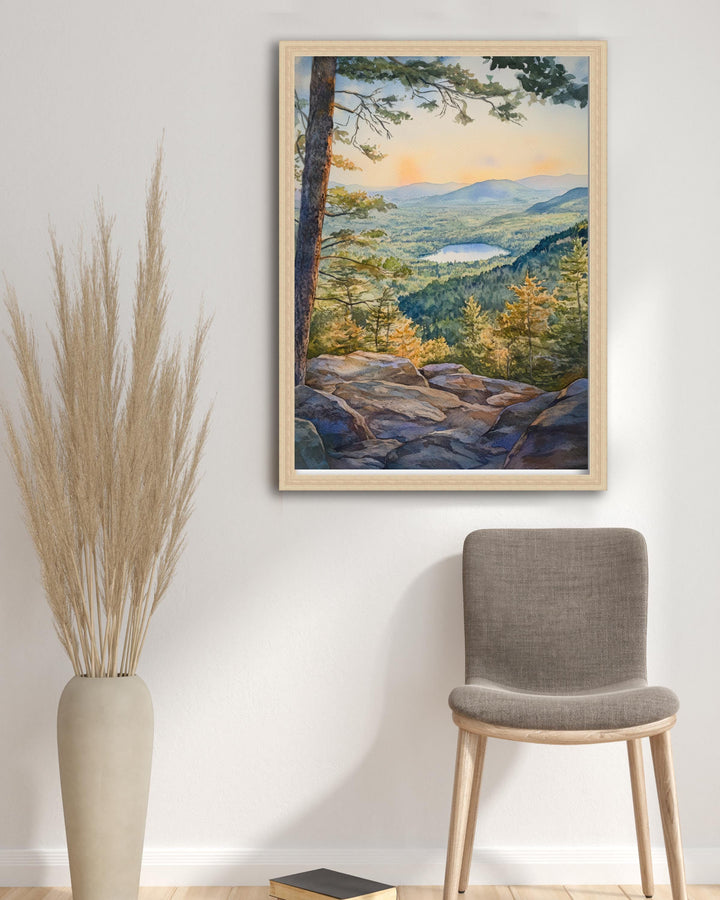 Catskill Mountains Watercolor Painting New York Landscape Art Catskill Print Scenic Mountain Decor