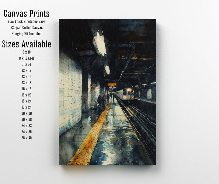 New York City Watercolor Poster NYC Skyline Art New York Print Scenic Cityscape Watercolor Decor