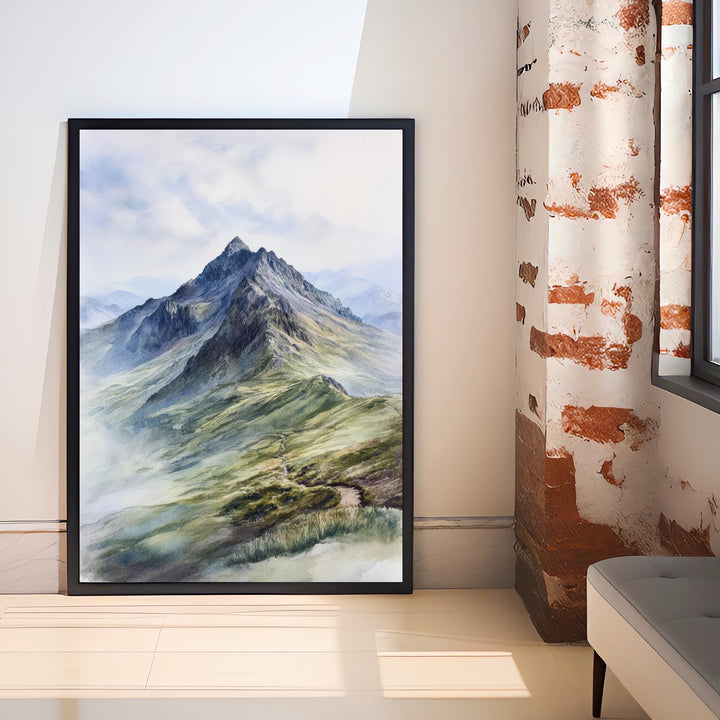 Scafell Pike Watercolor Painting Lake District Art Scafell Pike Print Scenic Mountain Watercolor UK Landscape Decor