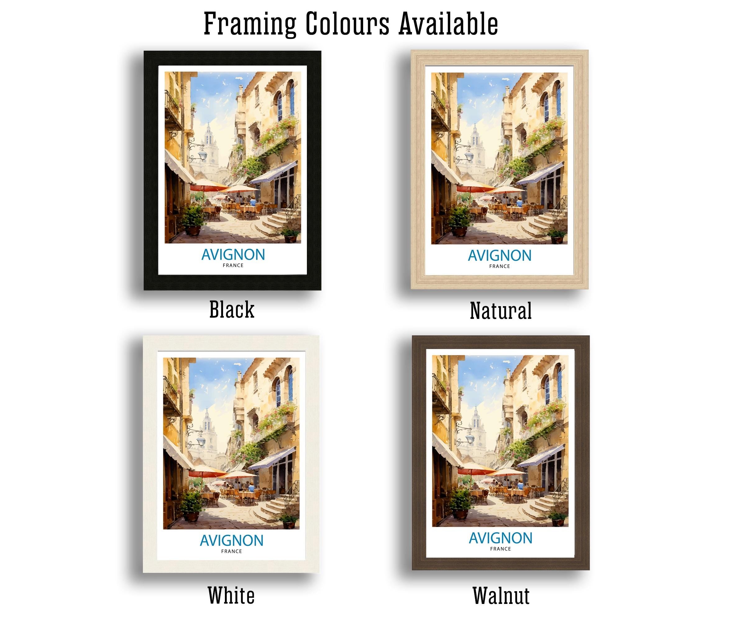 Avignon France Travel Print , Avignon Wall Decor, Avignon Home Living Decor, Avignon France Illustration, Travel Poster Gift for Avignon