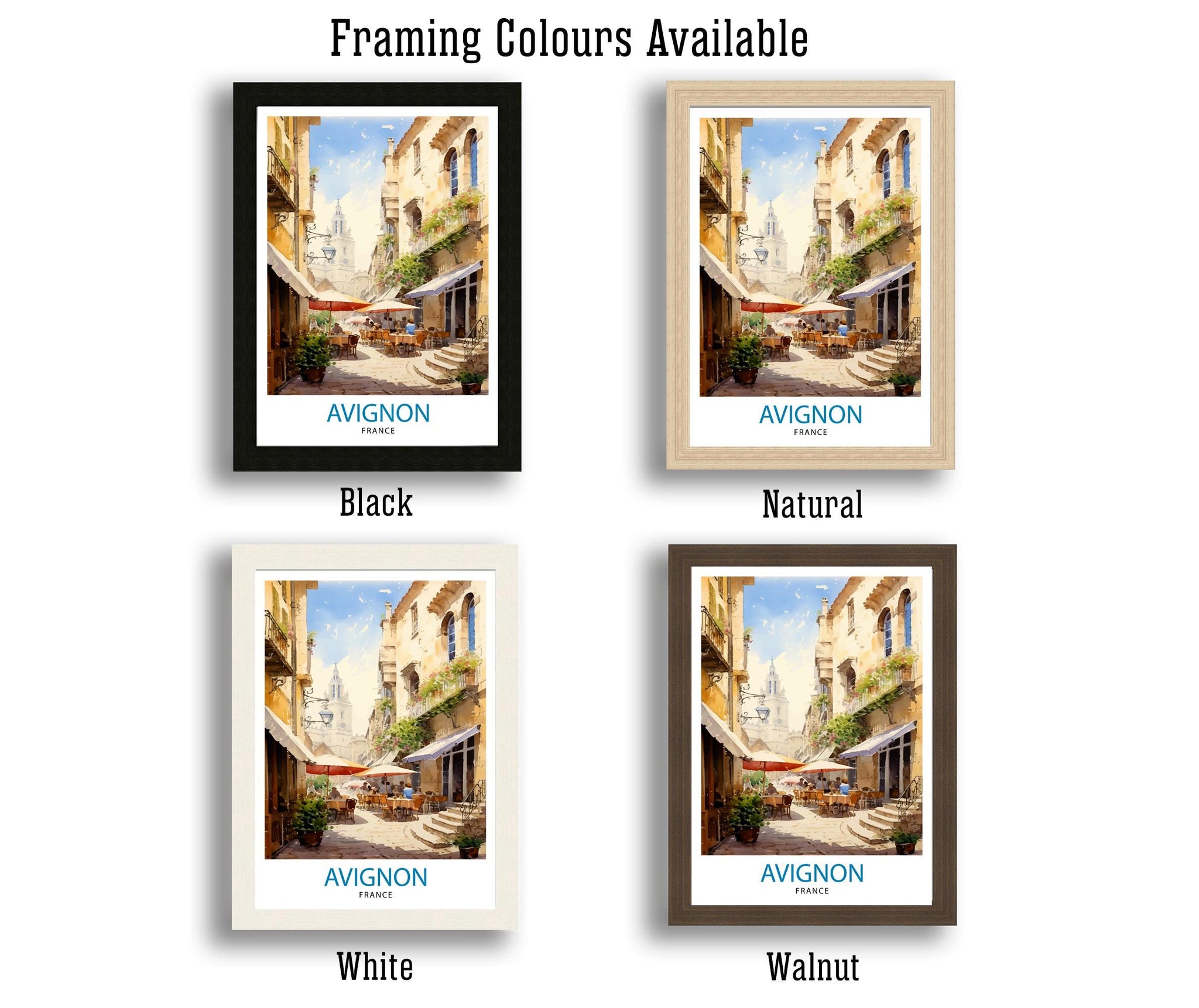 Avignon France Travel Print , Avignon Wall Decor, Avignon Home Living Decor, Avignon France Illustration, Travel Poster Gift for Avignon