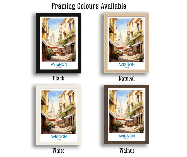 Avignon France Travel Print , Avignon Wall Decor, Avignon Home Living Decor, Avignon France Illustration, Travel Poster Gift for Avignon