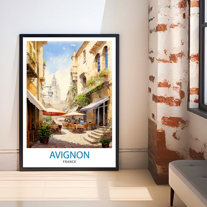 Avignon France Travel Print , Avignon Wall Decor, Avignon Home Living Decor, Avignon France Illustration, Travel Poster Gift for Avignon