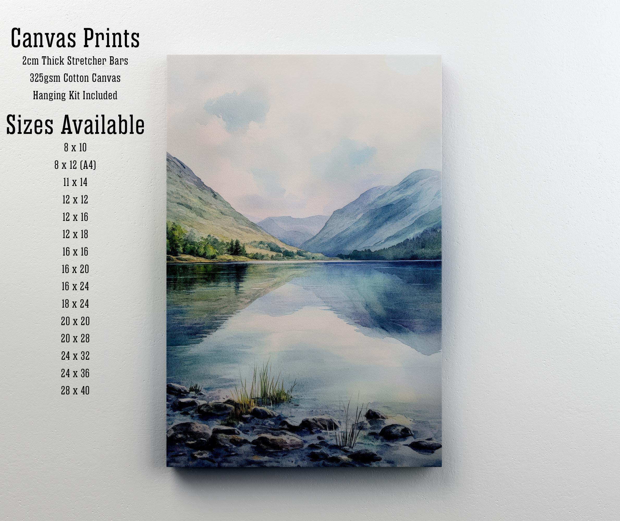 Ennerdale Watercolor Painting Lake District Art Ennerdale Print Scenic Lake District Decor Ennerdale Watercolor Art