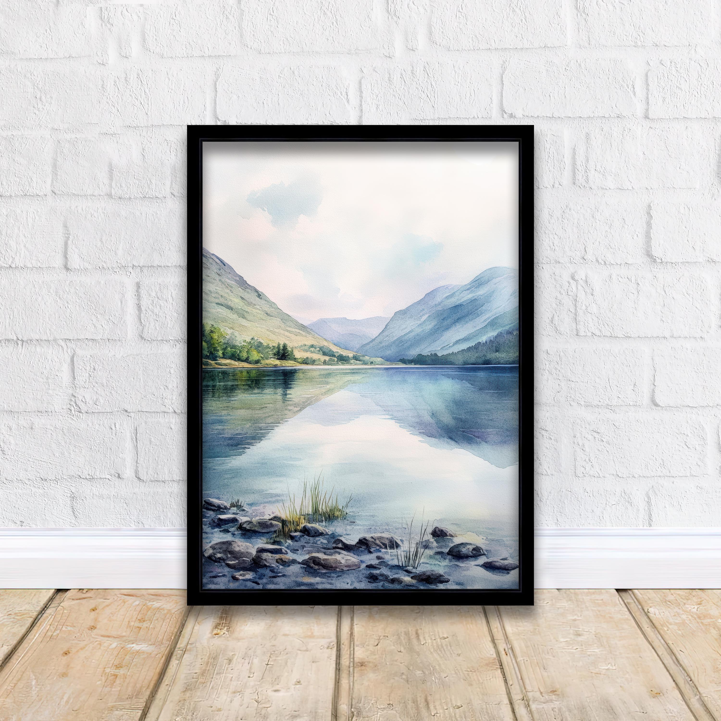 Ennerdale Watercolor Painting Lake District Art Ennerdale Print Scenic Lake District Decor Ennerdale Watercolor Art
