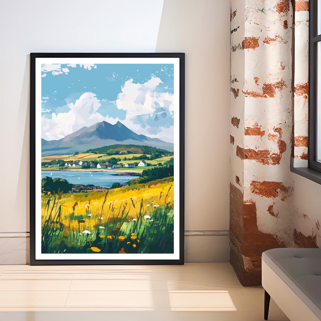 Isle of Arran Travel Poster Scotland Island Art Arran Print Scenic Scottish Isle Poster Isle of Arran Decor