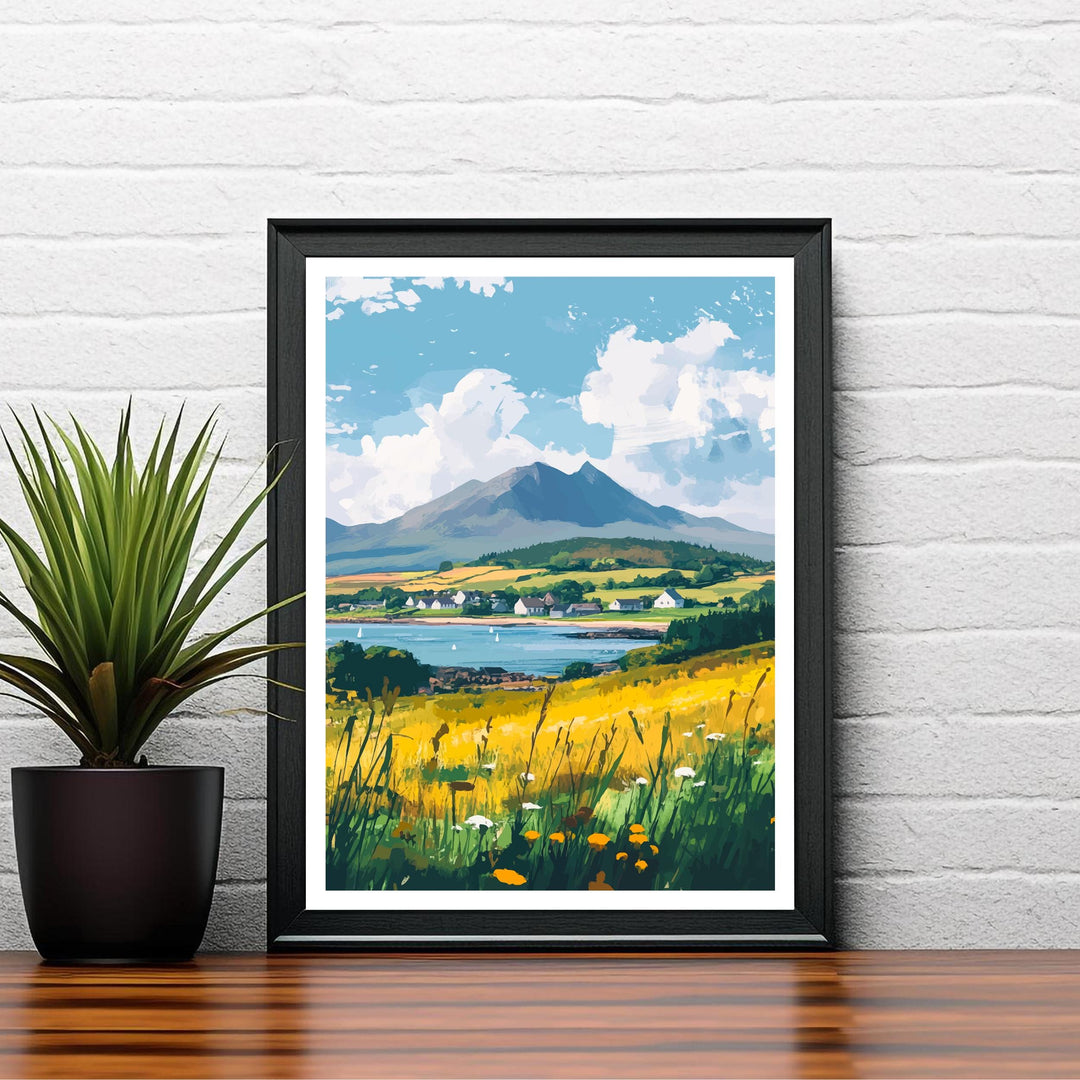 Isle of Arran Travel Poster Scotland Island Art Arran Print Scenic Scottish Isle Poster Isle of Arran Decor