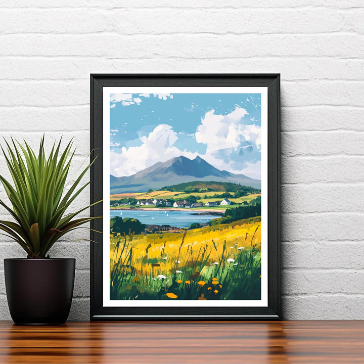 Isle of Arran Travel Poster Scotland Island Art Arran Print Scenic Scottish Isle Poster Isle of Arran Decor