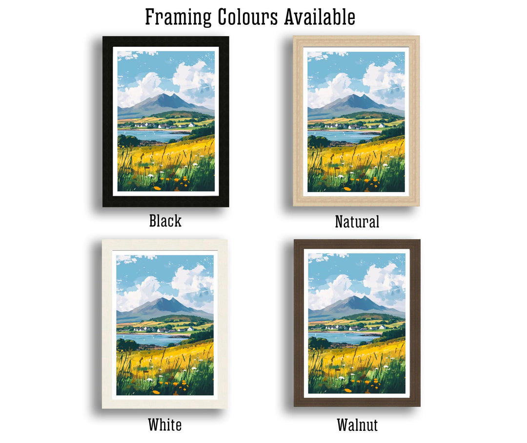 Isle of Arran Travel Poster Scotland Island Art Arran Print Scenic Scottish Isle Poster Isle of Arran Decor