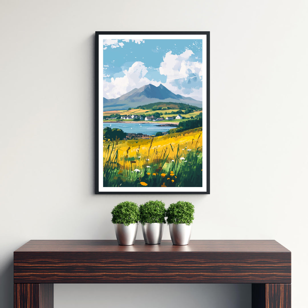 Isle of Arran Travel Poster Scotland Island Art Arran Print Scenic Scottish Isle Poster Isle of Arran Decor