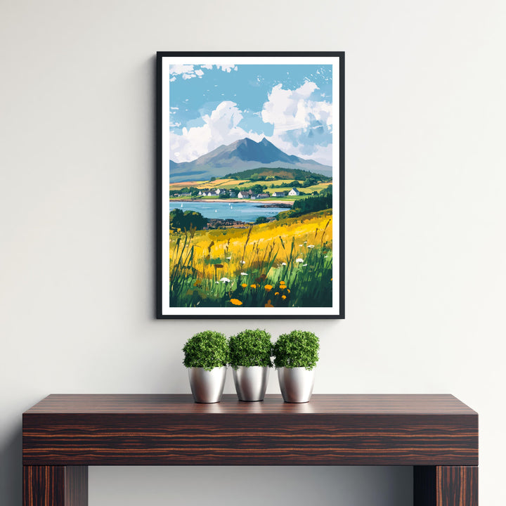 Isle of Arran Travel Poster Scotland Island Art Arran Print Scenic Scottish Isle Poster Isle of Arran Decor