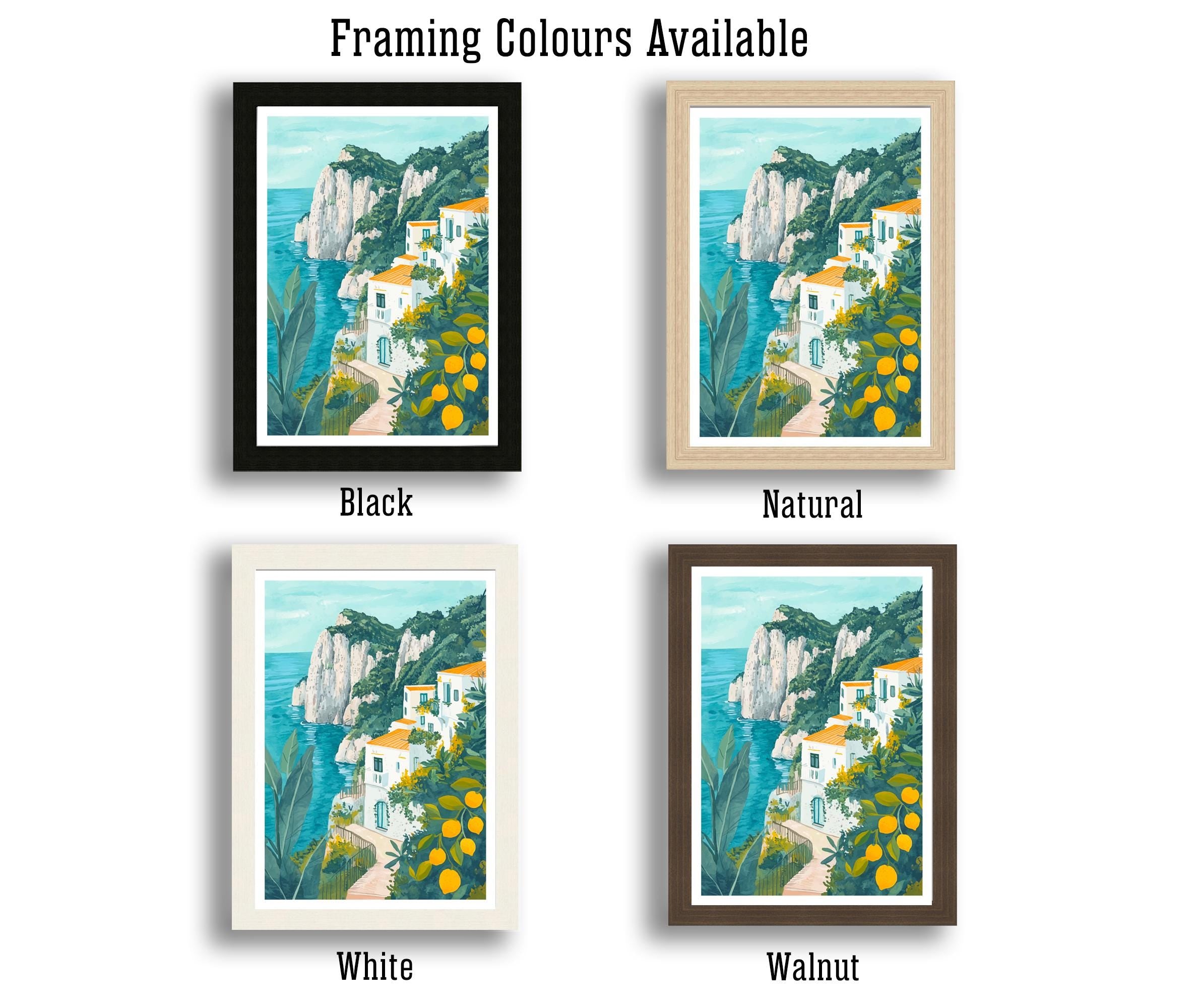 Capri Italy Travel Poster Italian Island Art Capri Print Scenic Mediterranean Poster Capri Beach Decor