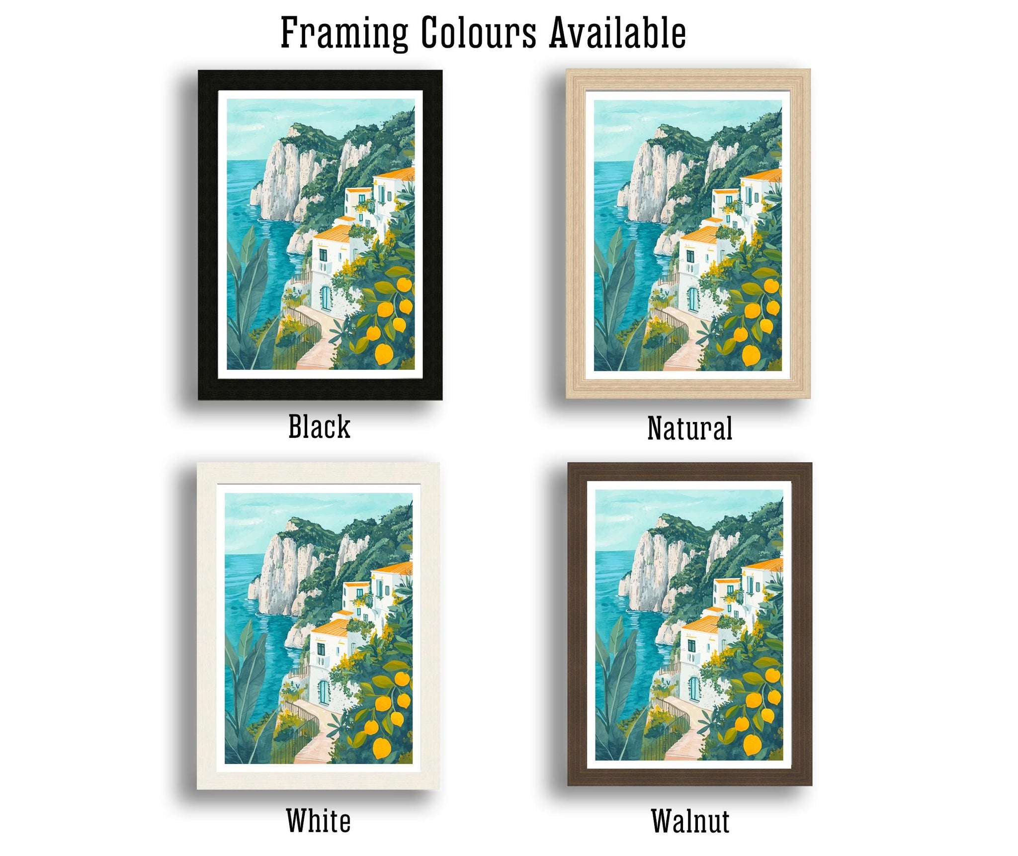 Capri Italy Travel Poster Italian Island Art Capri Print Scenic Mediterranean Poster Capri Beach Decor