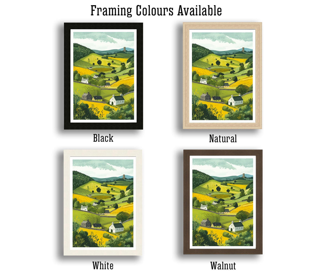 Scottish Highlands Travel Poster Scotland Landscape Art Scottish Highlands Print Scenic Scottish Nature Poster