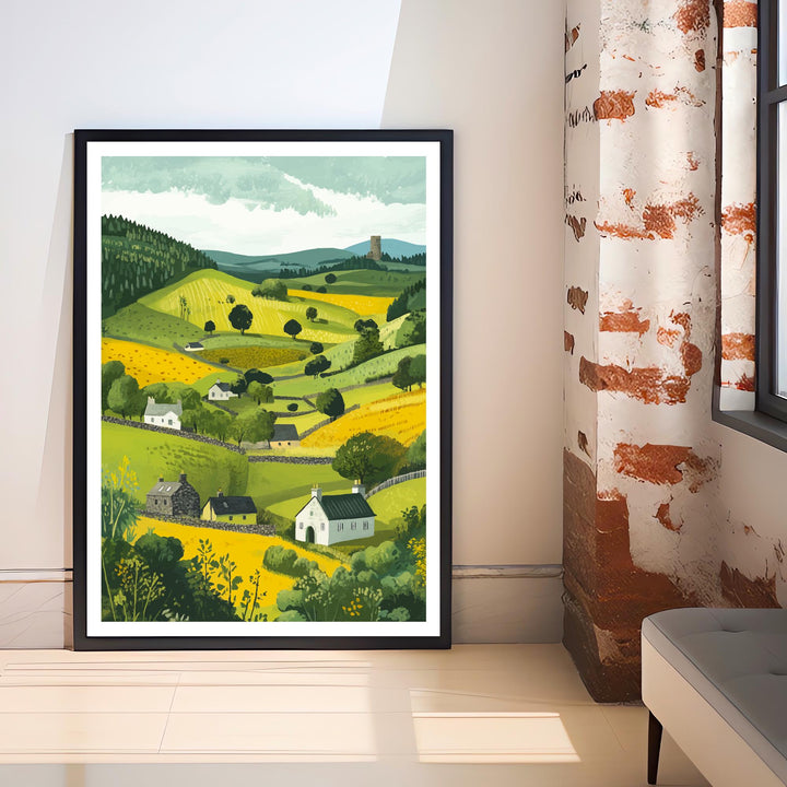 Scottish Highlands Travel Poster Scotland Landscape Art Scottish Highlands Print Scenic Scottish Nature Poster