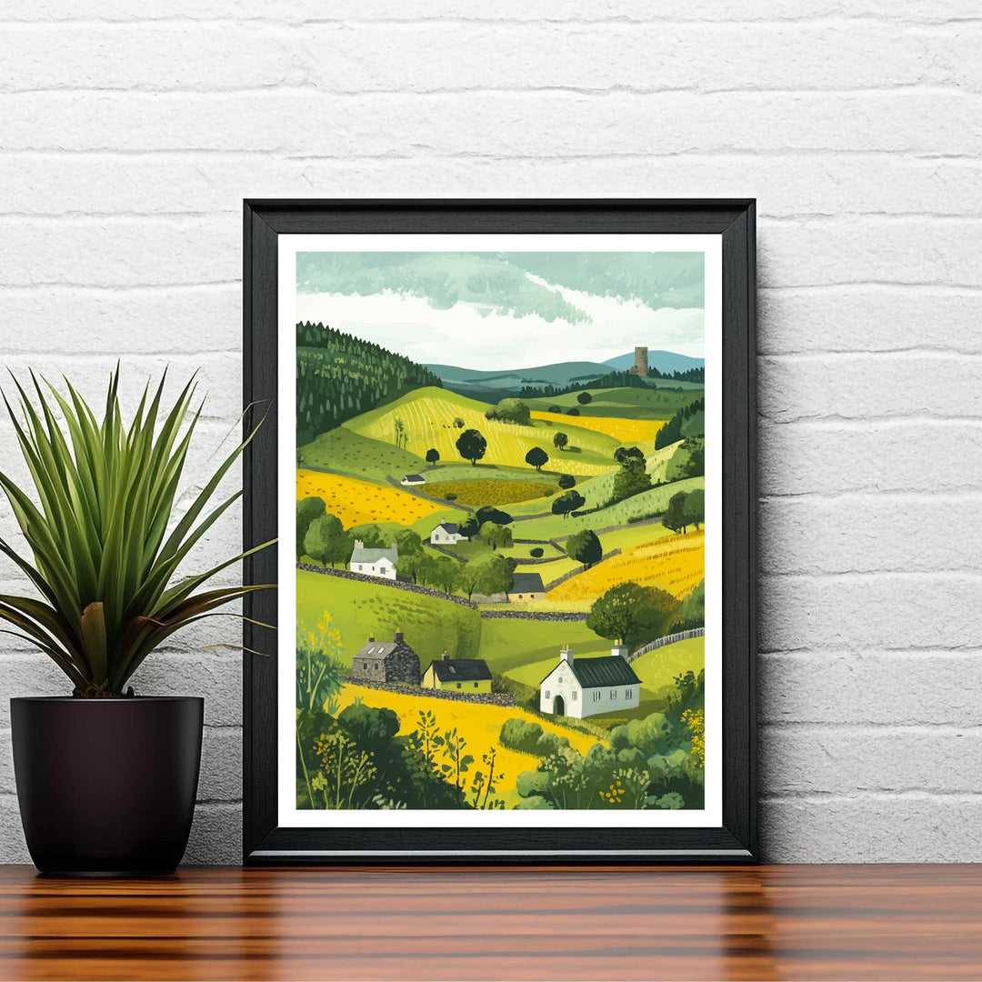 Scottish Highlands Travel Poster Scotland Landscape Art Scottish Highlands Print Scenic Scottish Nature Poster