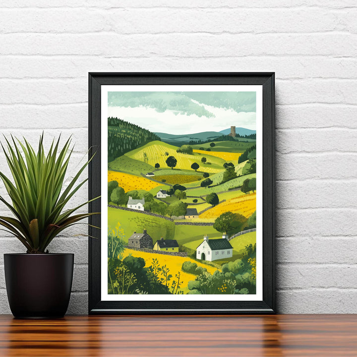 Scottish Highlands Travel Poster Scotland Landscape Art Scottish Highlands Print Scenic Scottish Nature Poster