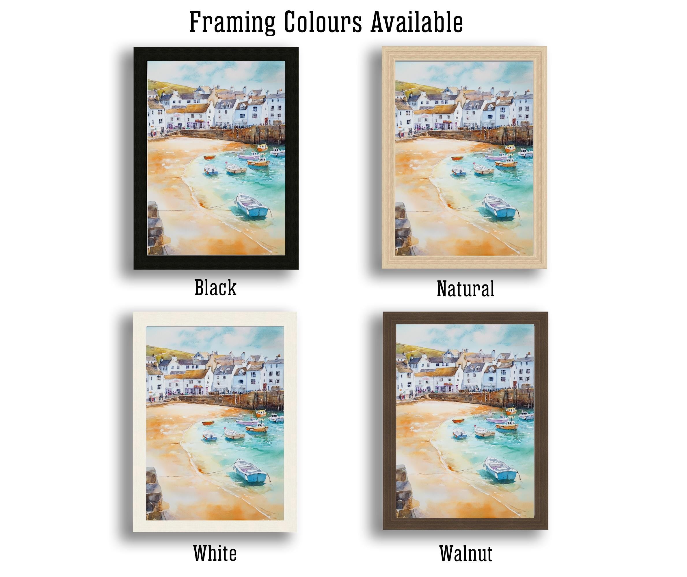 St Ives Watercolor Painting Cornwall Coastal Art St Ives Print Scenic Seaside Decor