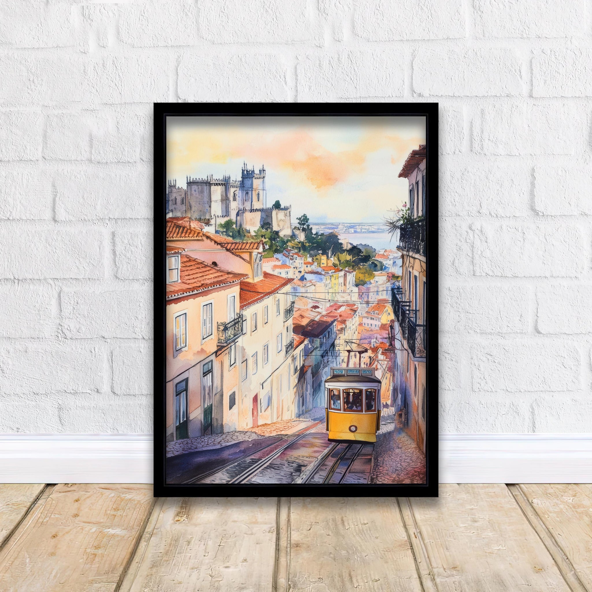 Porto Watercolor Painting Portugal City Art Porto Print Scenic Portugal Decor