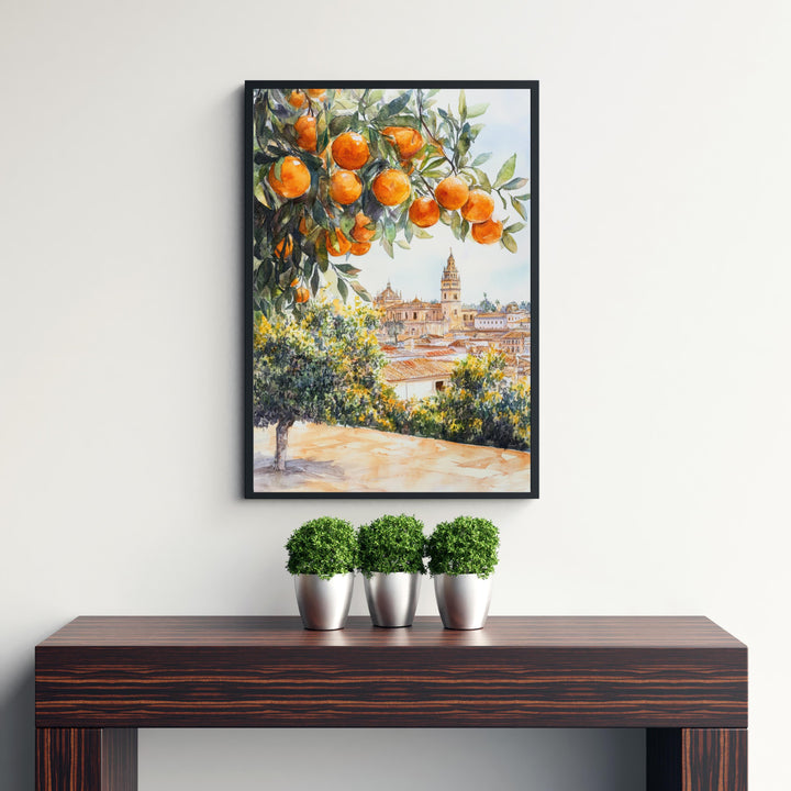 Seville Spain Watercolor Painting Spanish City Art Seville Print Scenic Spanish Landscape Decor