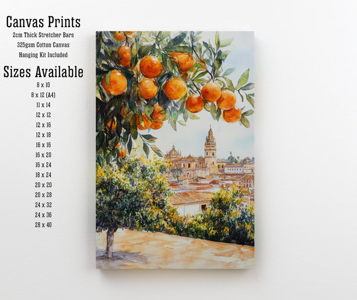 Seville Spain Watercolor Painting Spanish City Art Seville Print Scenic Spanish Landscape Decor