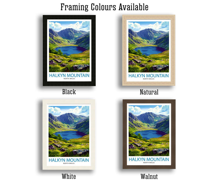 Halkyn Mountain Travel Poster Wales Landscape Art Halkyn Mountain Print Scenic North Wales Poster