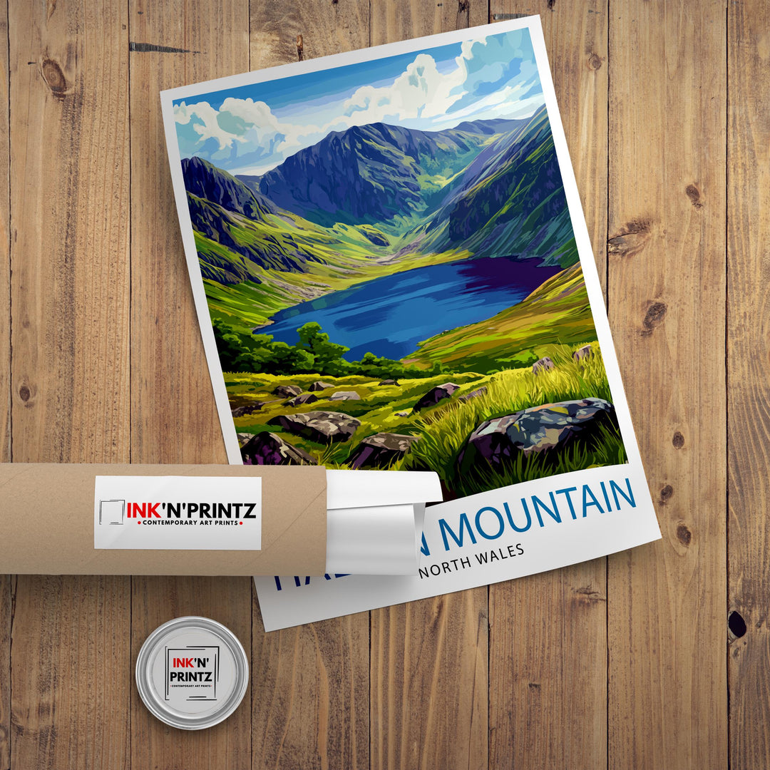 Halkyn Mountain Travel Poster Wales Landscape Art Halkyn Mountain Print Scenic North Wales Poster