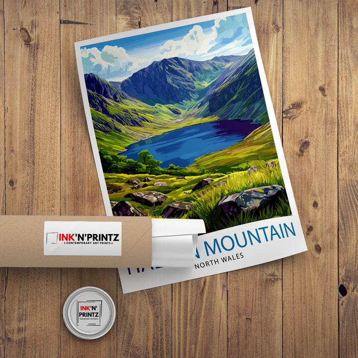 Halkyn Mountain Travel Poster Wales Landscape Art Halkyn Mountain Print Scenic North Wales Poster