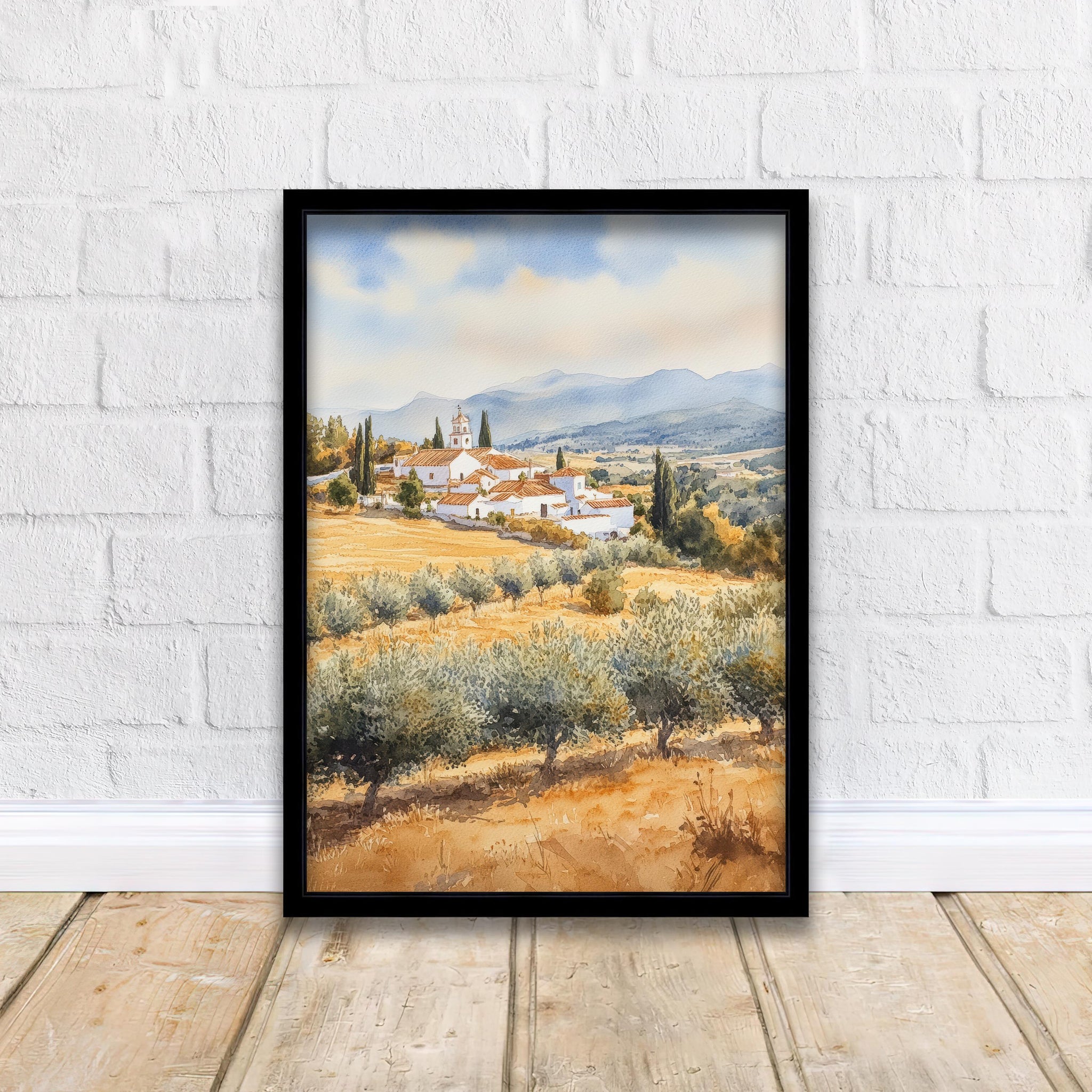 Andalucia Travel Poster Spain Landscape Art Andalucia Print Scenic Spanish Country Decor Iconic Alhambra Art