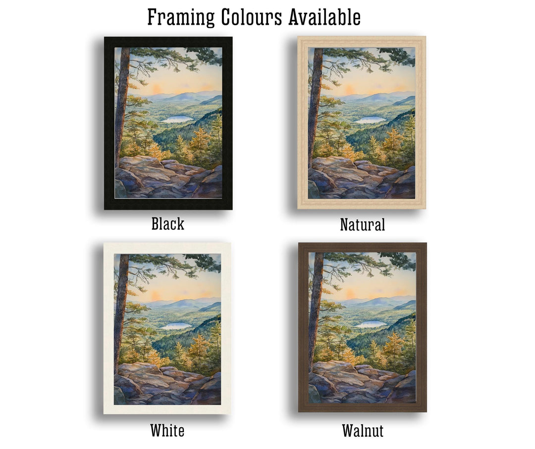 Catskill Mountains Watercolor Painting New York Landscape Art Catskill Print Scenic Mountain Decor
