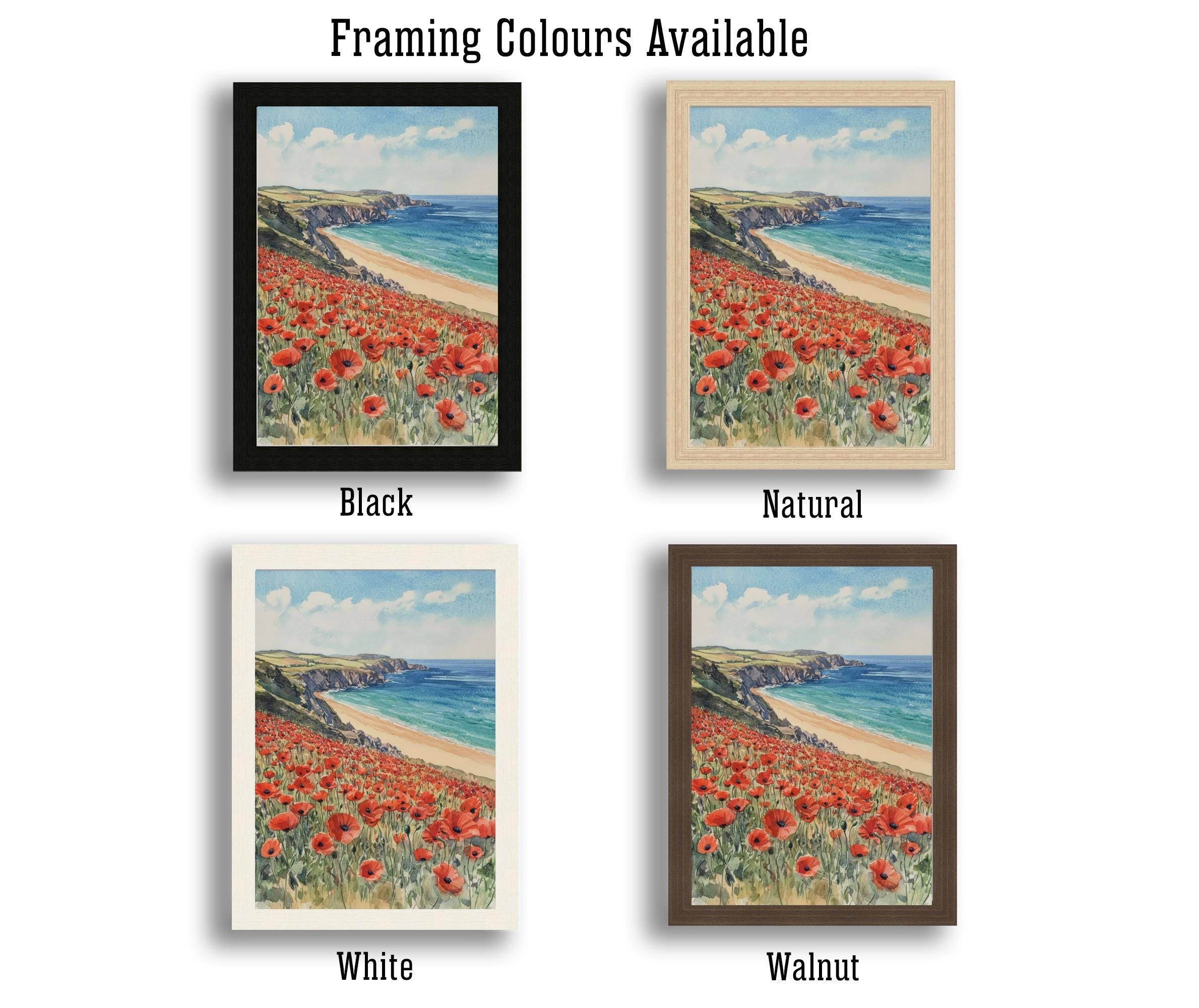 Polly Joke Cornwall Watercolor Painting Seaside Art Polly Joke Print Scenic Cornwall Beach Decor